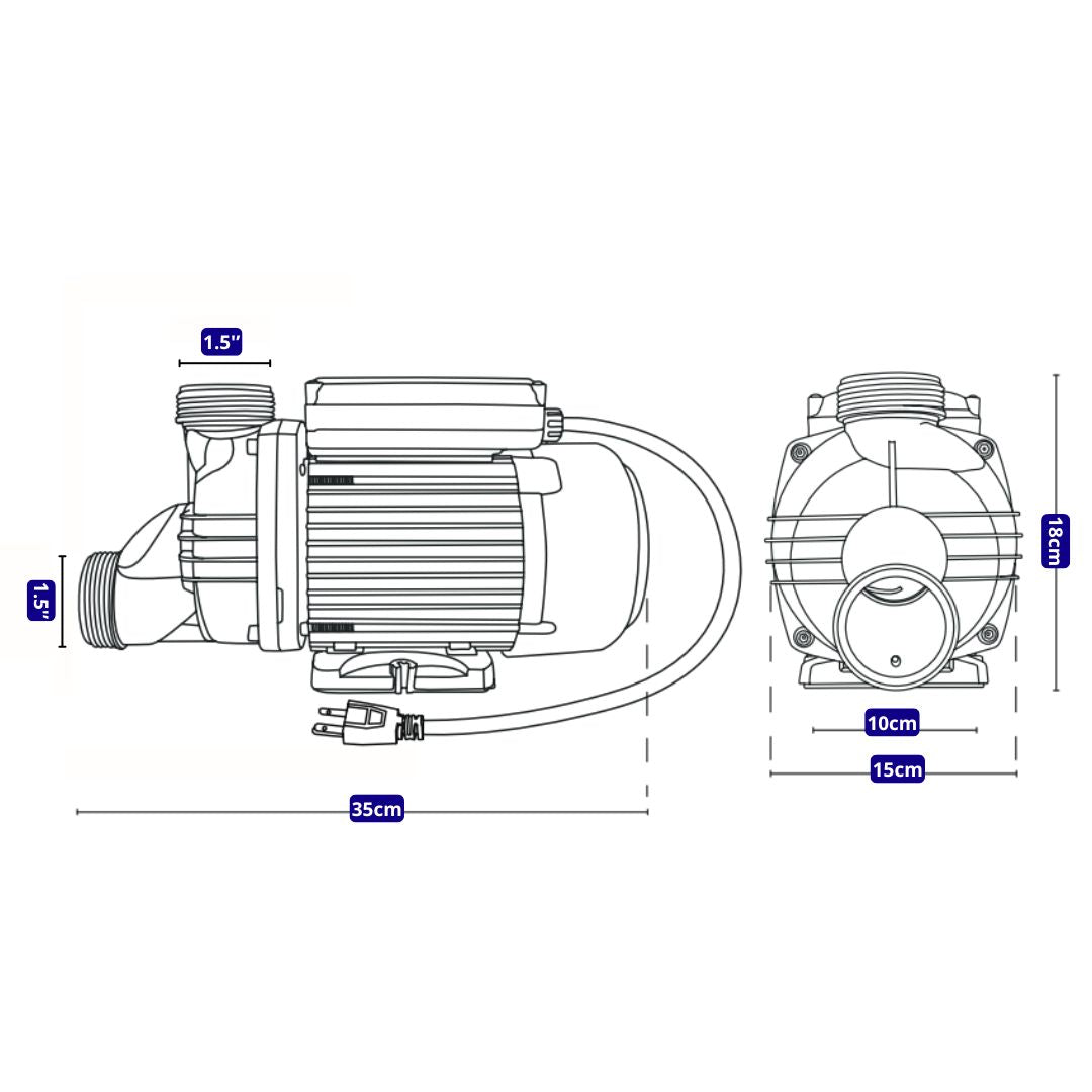 BOMBA para Jacuzzi 1hp-110v